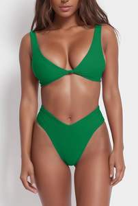 Plus Size Bikini with Rhinestone and Crystal Decorations Paisley Pattern Custom Logo 2-Piece Swimwear Set-OEM Service - Product Image 2