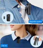 Microphone Lavalier sans Fil Professionnel Portable Mini à Clipser avec Étui de Chargement Magnétique à Réduction de Bruit IA pour iPhone et Android