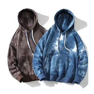 Nouveau design de pull à capuche déchiré en coton Tie-dye de rue personnalisé de hip-hop Tie-Dye Distressed Hoodie pour hommes - Product Image 2
