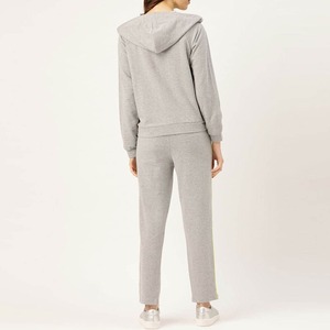 Ensemble de sport décontracté pour femmes pour l'été, taille plus, sweat-shirt à capuche et pantalon, tissu tricoté uni, séchage rapide, respirant, ensemble de fitness - Product Image 3