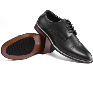 Ensemble de chaussures de cow-boy en cuir noir de haute qualité pour hommes avec finition haut de gamme, semelle durable, confort et style classique pour le bureau - Product Image 3