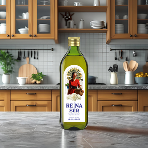 Botella de Vidrio de Alta Calidad 1L Aceite de Oliva Virgen Extra "La Reina Del Sur" De Bertoli para Cocinar y Aderezar - Product Image 2