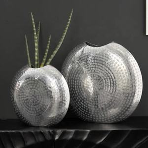 Vases de fleurs en fer métallique pour la décoration de la maison, plateau de Table Unique, Pots de fleurs en poterie d'or Antique, Vases pour hôtels, nouvelle collection - Product Image 6