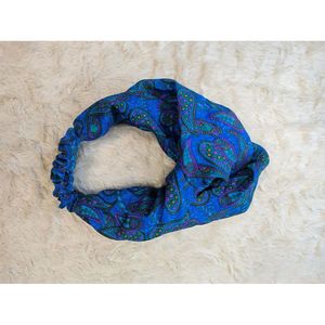 <b>Boho</b> Handmade <b>Headband</b> with Front Knot Recycled Vintage Silk Sari Hair Accessories Sweet Gift Idea - Product Image 5