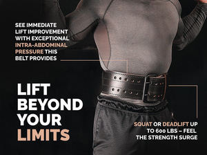 Cinturón de Levantamiento de Pesas Ajustable de Cuero Genuino de Vaca para Hombre y Mujer, Soporte Lumbar para Entrenamiento de Crossfit, Atletas y Powerlifting - Product Image 5