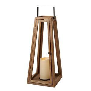 Luxury Design Wooden Frame <b>Candle</b> <b>Lantern</b> With Glass Pit for Weddings and Christmas Decor With the Sizes of 12 X 22.85 Inches - Product Image 4