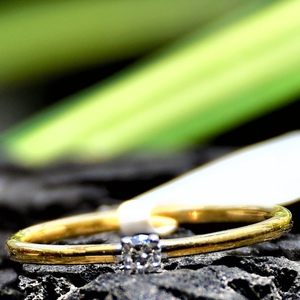 แหวนเพชรแท้14K & 18K ประดับเพชรแท้สีทองธรรมชาติหรูหรา - Product Image 1