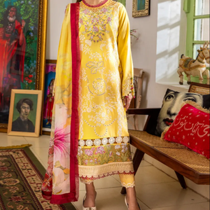 Conjunto de Shalwar Kameez para Mujer, Bordado Completo, de Alta Calidad, para Invierno, Fiestas, Uso Casual, Secado Rápido, Venta al por Mayor de Fábrica - Product Image 4