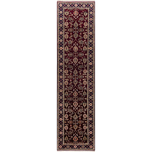 Gulnar Hand Knotted Wool Rugs Red & Orange Floral Abstract Pattern 9x12 Large Area for Home Entryway Rectangle Skwl-562 Room Rug - Product Image 1
