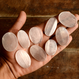 Selenita natural, cabujón suelto transparente blanco, Esmeralda, pulido a mano, cristal curativo, fabricación de joyas, lote de piedras preciosas - Product Image 2