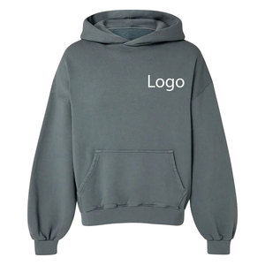 Comprar hombres poliéster algodón francés Terry de gran tamaño recortada personalizada serigrafía impresa hombres sudaderas con capucha - Product Image 2