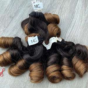 Extensiones de cabello rizado y voluminoso de color vibrante, paquetes de cabello humano 100% vietnamita - Product Image 2