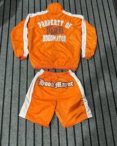 ชุดวอร์มผ้าไนลอนของผู้ชายเสื้อกันลมแบบสั่งตัดได้ชุดวอร์มผ้าไนลอนแบบใส่สบายระบายอากาศได้สั้นขนาดใหญ่พิเศษสำหรับฤดูร้อน - Product Image 2