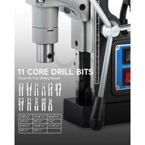 Taladro Magnético Portátil de 1550W, 11 Brocas, Diámetro de Perforación de 2 Pulgadas, Velocidad Variable de 0-580 RPM, Dirección Reversible, Industrial - Product Image 3
