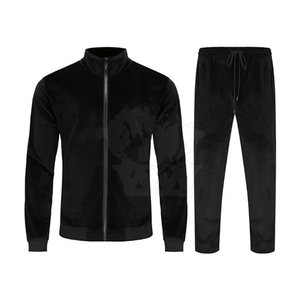 <b>Men's</b> Customized Reversible Waterproof <b>Velvet</b> Tracksuit Set Winter Street Wear 100% Cotton Bulk Wholesale - Product Image 1