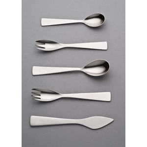 Ustensile plaqué argent pour restaurant de mariage avec poignée suspendue en bois ustensile de cuisine et de service ensemble de cuillères de service - Product Image 3