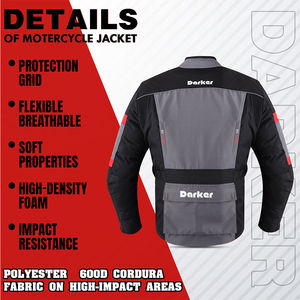 Veste de moto en Cordura imperméable et coupe-vent, col montant, taille plus, pour l'hiver, sur mesure, OEM 2025, course de motards - Product Image 2