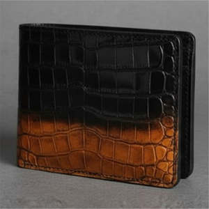 Portefeuille pour homme en cuir de vache véritable, style rock, minimaliste, fin, de luxe, avec fermeture éclair double, antivol, vente en gros - Product Image 6