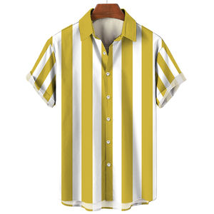 Custom USA Size Hawaiian <b>Shirts</b> Solid Pattern Cotton <b>Viscose</b> Button-up Aloha <b>Shirts</b> Made From Canvas Fabric - Product Image 6