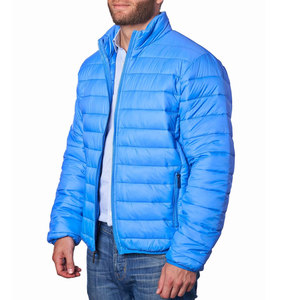 Chaqueta de Burbuja para Hombre con Cuello Alto y Cremallera Completa, Chaqueta Acolchada con Capucha de Color Sólido para Hombre - Product Image 5