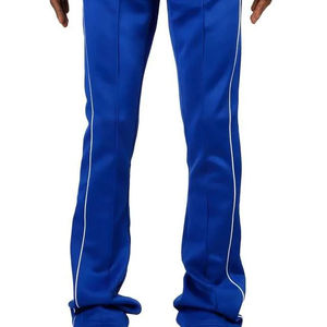 Pantalones apilados Jogger azul claro para hombre Pantalones de chándal de cintura alta personalizados con seis bolsillos Estilo ligero informal - Product Image 1