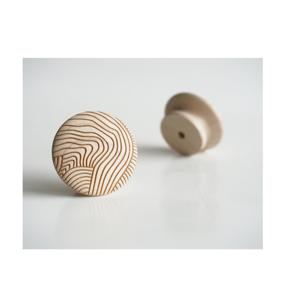 Artisan Wooden Decorative Knobs with Elegant Shape <b>Cabinet</b> <b>Drawer</b> Door Pulls for Furniture - Product Image 6