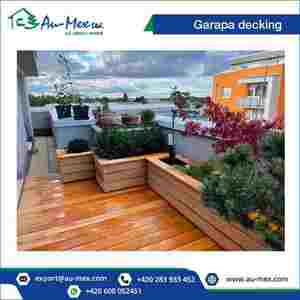 Cubierta de madera maciza de Garapa de diseño moderno, superficie de 25x145mm con lengüetas/ranuras - Product Image 4