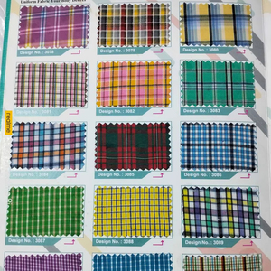 ชุดตรวจสอบเส้นด้ายย้อมสีคุณภาพสูงวัสดุโพลีเอสเตอร์/ ผ้าฝ้ายสำหรับโรงเรียนเสื้อทอเทคนิคสำหรับเด็กชายและเด็กหญิง - Product Image 1