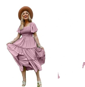 chinese dress ladies Women's Western Boho Lace V-neck Midi Dress DY507534  Crazy House Western  Wear