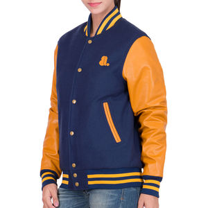 Service OEM ODM en gros, veste universitaire à manches longues pour femmes, veste de baseball courte pour femmes, uniformes universitaires pour l'hiver - Product Image 6