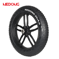 Vélo électrique Nedong, pneus non gonflables, pneus légers et élastiques, pneus anti-crevaison, sans entretien, sans air, 20*4.0, pneus noirs, charge de 100 kg
