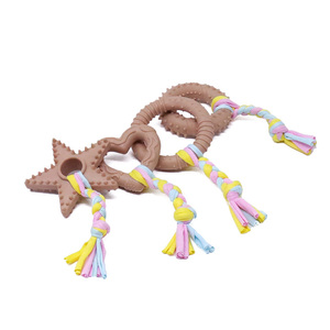 Juguete Masticable para Perros Grandes <span class=keywords><strong>en</strong></span> Forma <span class=keywords><strong>de</strong></span> Donut, <span class=keywords><strong>de</strong></span> TPR, Resistente a Mordidas, para Limpieza Dental y Juego Interactivo - Product Image 5