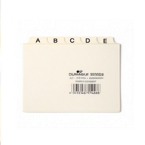 Cartes d'indexation A7 durables en polypropylène blanc avec 25 onglets - Product Image 3