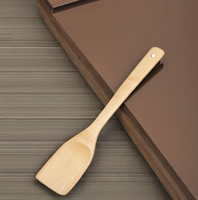 Spatule en bambou naturel Tourneur de cuisson antiadhésif écologique pour frire, remuer et servir avec long manche du Vietnam