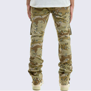 Pantalón apilado de algodón ecológico para hombre, ligero, estilo callejero, transpirable, cintura media, patrón recto, ropa de invierno para exteriores - Product Image 5