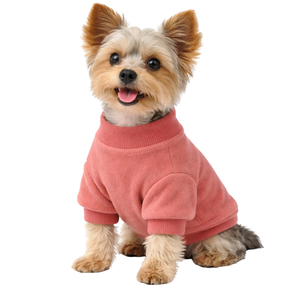 Sudadera de Forro Polar Rosa Empolvado para Perro, Ligera, Cálida, Suave, Ropa para Mascotas, para Perros Pequeños, Comodidad Interior - Product Image 1
