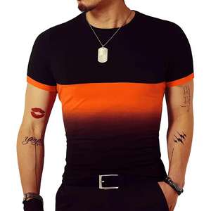 T-shirt à manches courtes à col rond 100% coton pour hommes, vêtements décontractés respirants à séchage rapide, motif solide de 200 grammes pour adultes, meilleure vente - Product Image 3