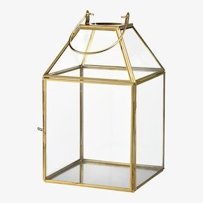 Linterna de latón única hecha a mano con pátina antigua perfecta para interiores rústicos y estilo tradicional del hogar - Product Image 2