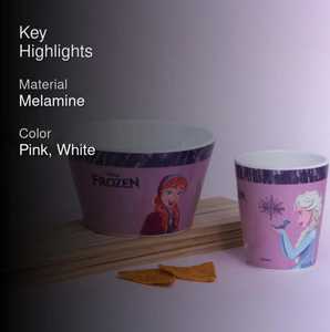 Ensemble repas en mélamine Disney Frozen Anna & Elsa 2 pièces |   Bol et gobelet durables et sans BPA - Product Image 2