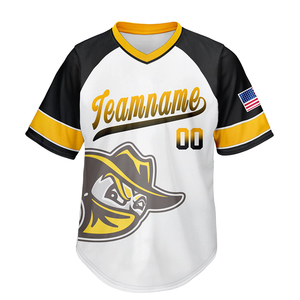 เสื้อเบสบอลผ้าโพลีเอสเตอร์คอวีพิมพ์ซับลิเมชัน - Product Image 1