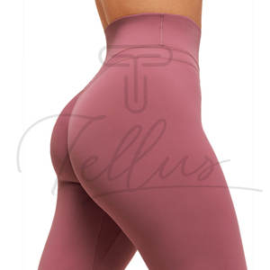 Leggings d'hiver en tricot sans couture à taille haute respirants décontractés pour femmes en gros, de haute qualité, broderie 3D personnalisée pour le yoga - Product Image 5