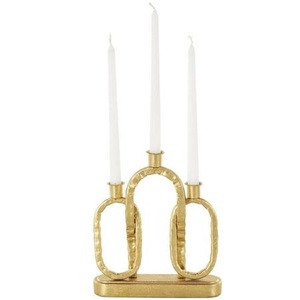 Support de bougie en laiton et aluminium authentique fait à la main, finition haut de gamme, style moderne, porte-bougie, décoration d'intérieur haut de gamme - Product Image 4