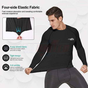 T-shirt de compression Slim Fit pour homme à manches longues à séchage rapide pour l'entraînement et l'entraînement - Product Image 4