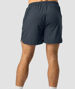 Short d'entraînement marron pour homme avec tissu respirant extensible à 4 voies évacuant l'humidité et poches zippées pour la course à pied et le sport - Product Image 6