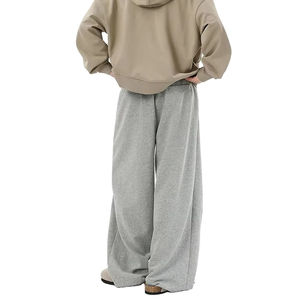 To Best Selling 2026 100% Cotton Baggy Straight Leg Sweatpants <b>High</b> Quality Washed Style Men <b>Elastic</b> <b>Waist</b> <b>trousers</b> For men's - Product Image 3