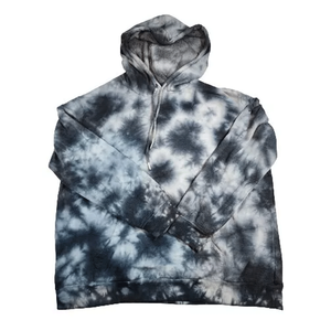 Sudadera con capucha de diseño personalizado unisex para hombre, jersey básico con bolsillo frontal, estampado lavado de mezcla de algodón teñido con lazo en blanco y negro para invierno - Product Image 1