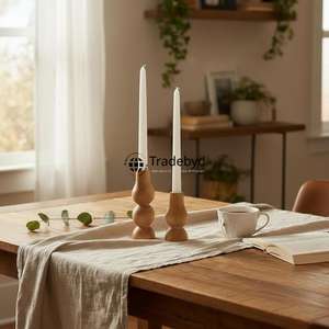 Candelabro de Madera Hecho a Mano de Primera Calidad Clásico, Decoración Elegante para el Hogar para Uso Diario Tradebyd - Product Image 5