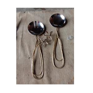 ชุดสลัดกวางเรนเดียร์2ชิ้นพร้อมเคลือบด้านสำหรับชุดเครื่องใช้บนโต๊ะอาหารของโรงแรมเคลือบด้วยแลคเกอร์และทองแดงโบราณสำหรับบ้าน - Product Image 6