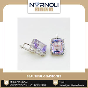 Pendientes de Plata de Ley 925 al por mayor de zirconia y amatista púrpura de último diseño - Product Image 6