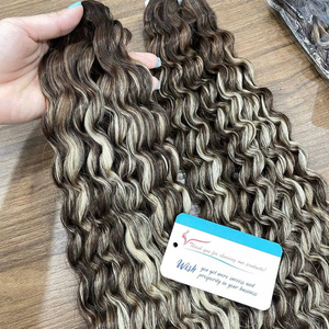 ¡PRODUCTO NUEVO! Extensiones de cabello humano vietnamita Cabello de trama rizada Pixie Extensiones de cabello dibujado Doble - Product Image 1
